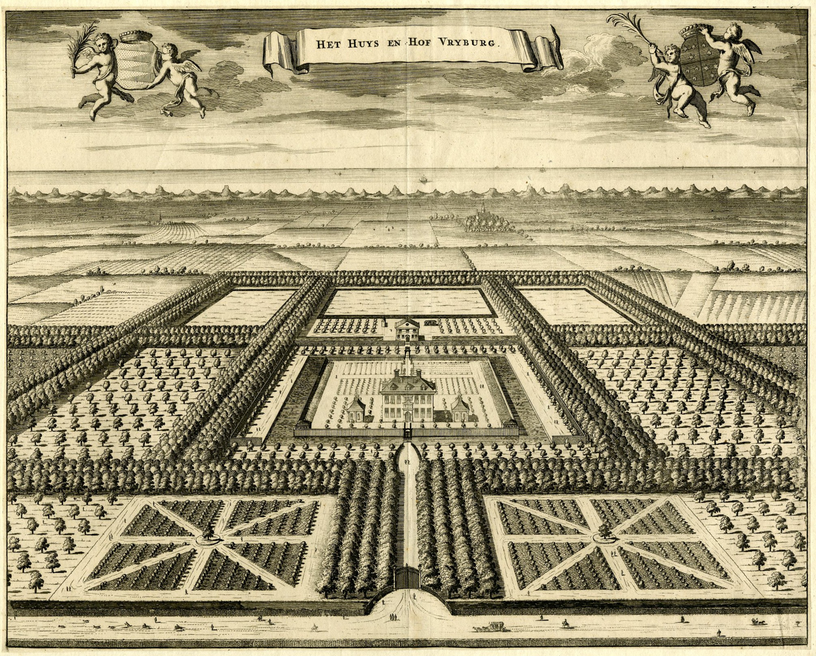 , Antique Print-WEST-SOUBURG-ESTATE-Smallegange-1696, Pictura Antique Prints