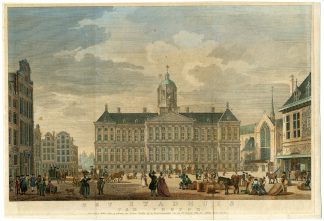 Antique Master Print-AMSTERDAM-DAM-SQUARE-CITY HALL-Bakker-Vinkeles-18th c.