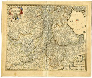 Antique Map-GELDRIAE-ZUTPHANIAE-GELDERLAND-ZUTPHEN-Visscher-Geelkercken-c.1735