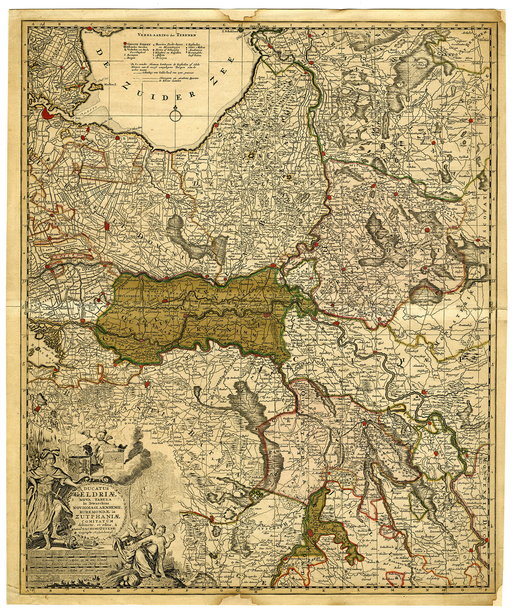 , Antique Map-GELDRIAE-ZUTPHANIAE-GELDERLAND-ZUTPHEN-Ottens-c.1720, Pictura Antique Prints