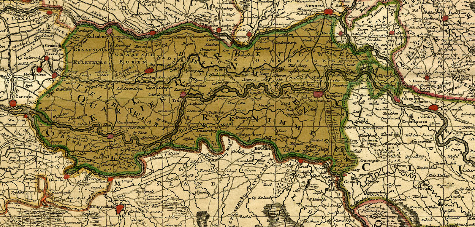 , Antique Map-GELDRIAE-ZUTPHANIAE-GELDERLAND-ZUTPHEN-Ottens-c.1720, Pictura Antique Prints