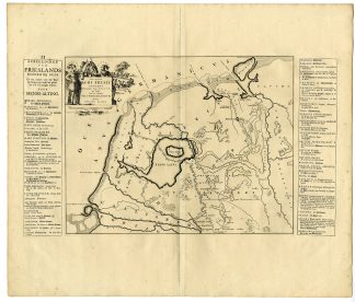 Antique Map-FRIESLAND-BATAVIANS-ROMAN-TIMES-Luyken-Alting-1697-1725