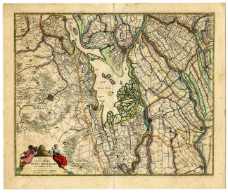 Antique Map-MAP-SOUTH-HOLLAND-BIESBOSCH-De Wit-1688-1710