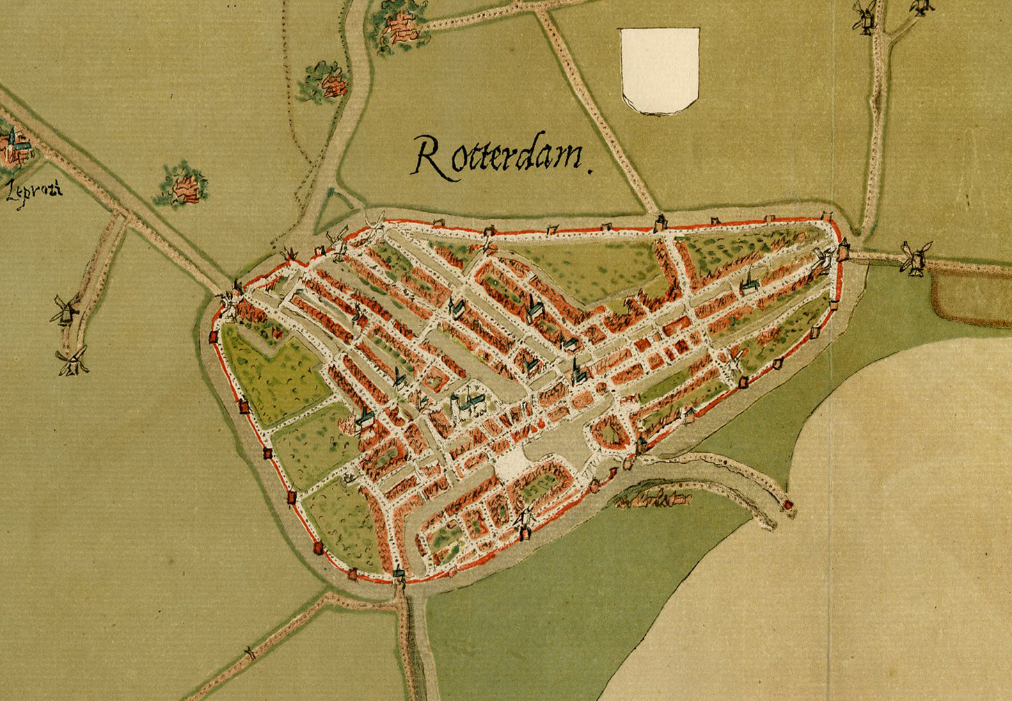 , Antique Map-ROTTERDAM-Rotteveel-Van Deventer-1891, Pictura Antique Prints