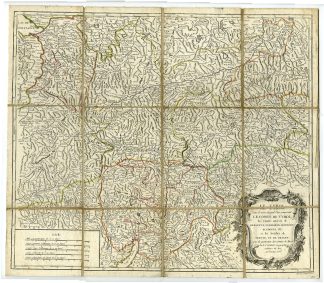 Antique Map-TYROL-AUSTRIA-Delahaye-Vaugondy-1753 [1757]