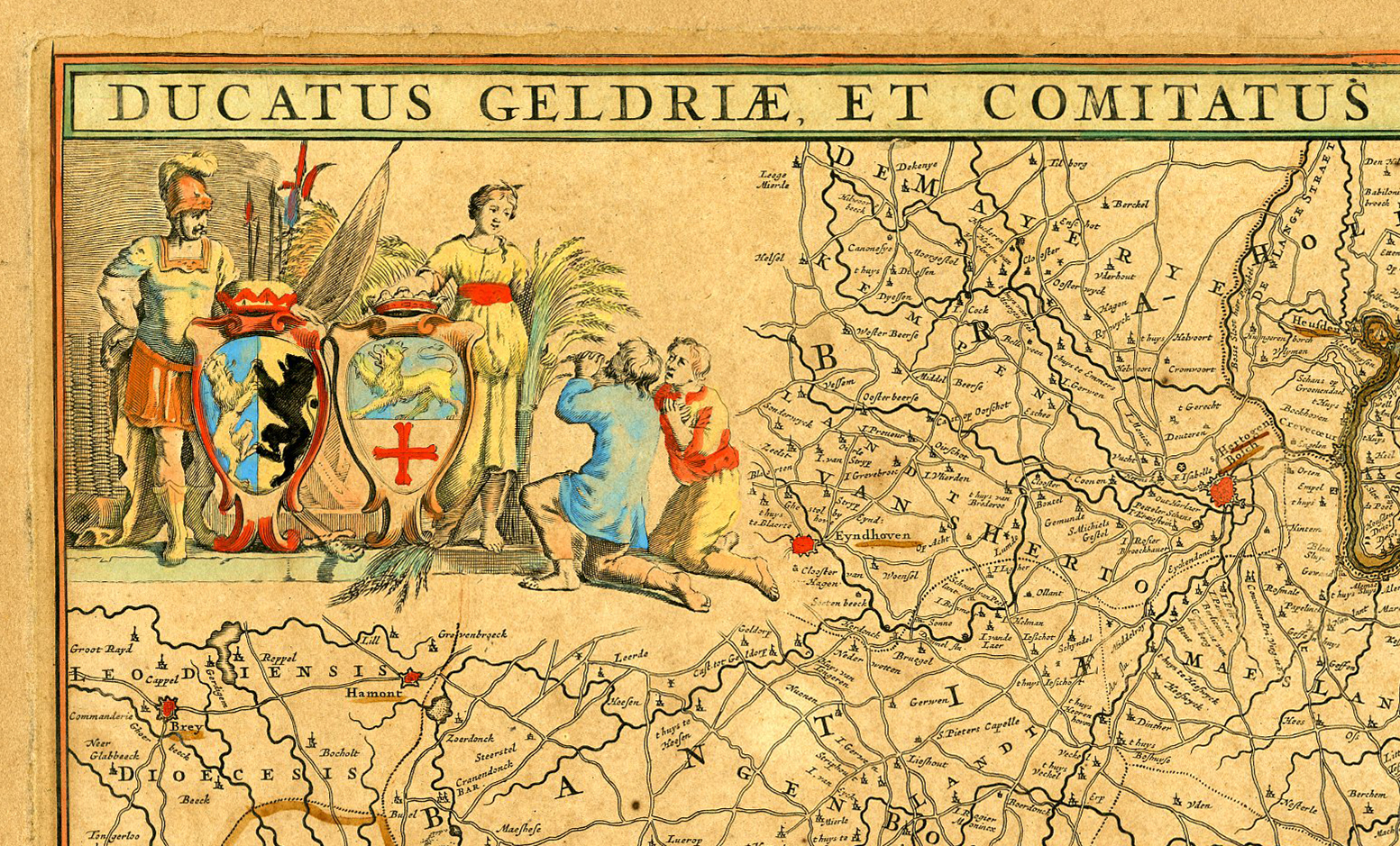 Pictura 06665 416x252 Antique Map-GELDRIAE-ZUTPHANIAE-GELDERLAND-ZUTPHEN-Deur-De Wit-c.1680 - Image 2