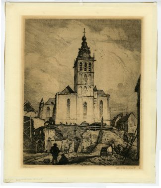 Antique Master Print-NIJMEGEN-STEVENSKERK-De Laat-mid-20th c.