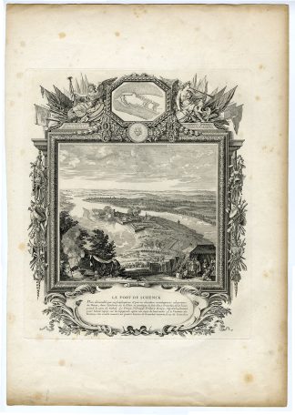 Antique Master Print-FORT-SCHENCK-ENGRAVING-Leclerc-c.1700
