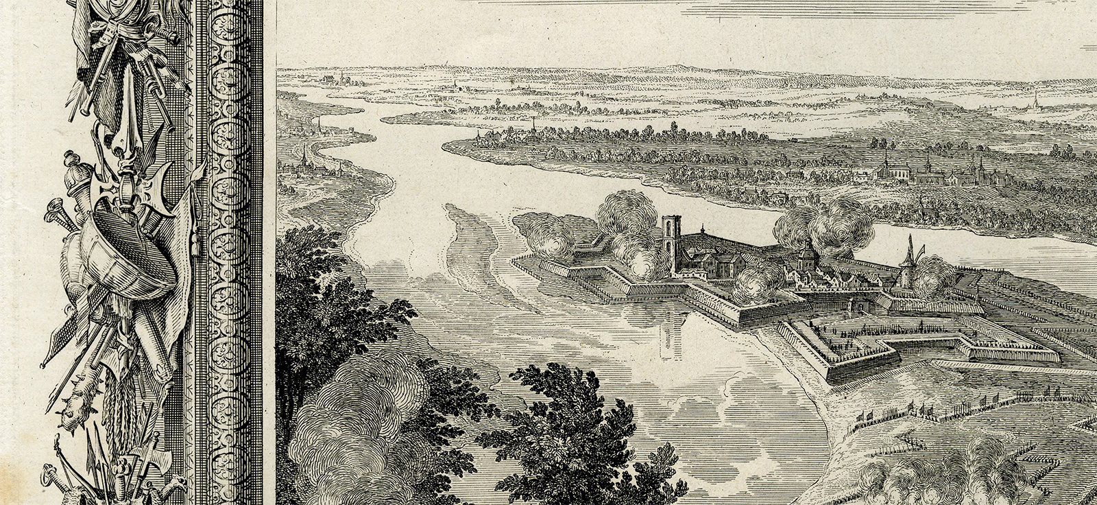 , Antique Master Print-FORT-SCHENCK-ENGRAVING-Leclerc-c.1700, Pictura Antique Prints
