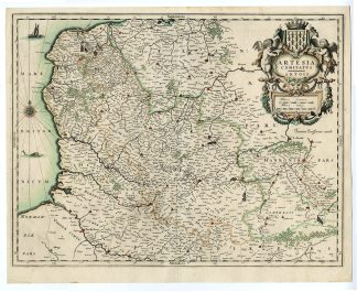 Antique Map-ARTOIS-HISTORICAL-REGION-FRANCE-Blaeu-1635