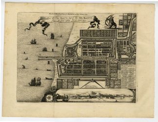 Antique Map-BATAVIA-JAKARTA-PLAN-van der Aa-1728
