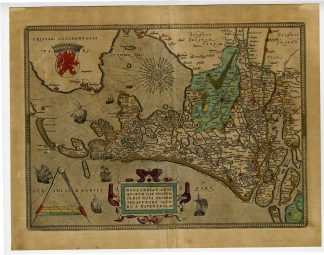 Antique Map-HOLLANDIAE-ANTIQUORVM-CATTHORVM-Hogenberg-van Deventer-1570