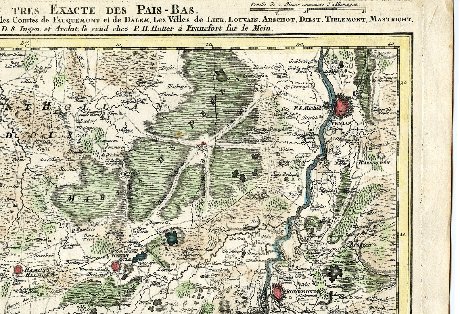 Pictura 06863 416x284 Antique Map-NETHERLANDS-LIMBURG-BELGIUM-Reinhardt-W.D.S.-18th c. - Image 2