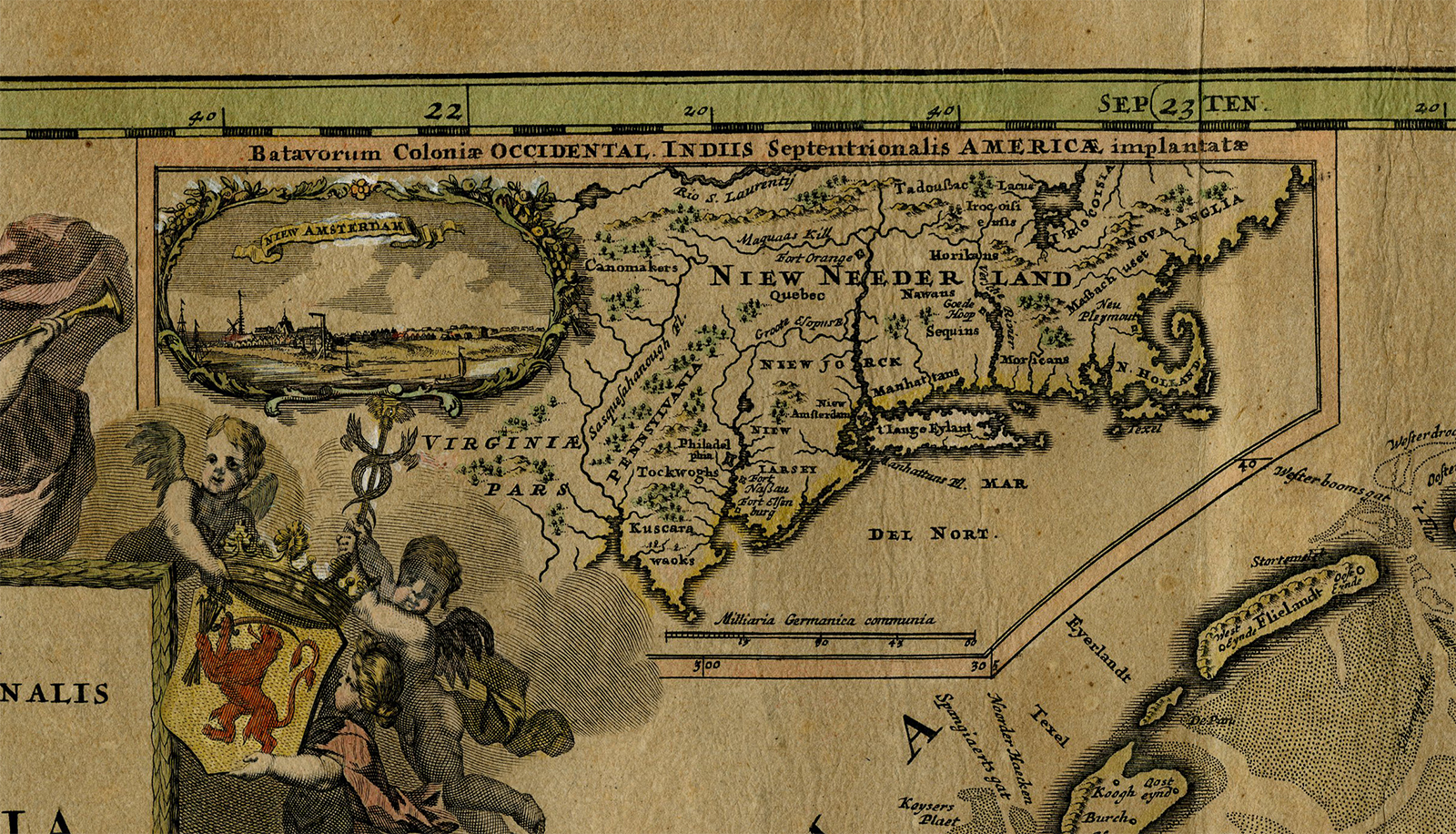, Antique Map-REPUBLIC-OF-SEVEN-UNITED-NETHERLANDS-NEW YORK-BATAVIA-Homann-1707, Pictura Antique Prints
