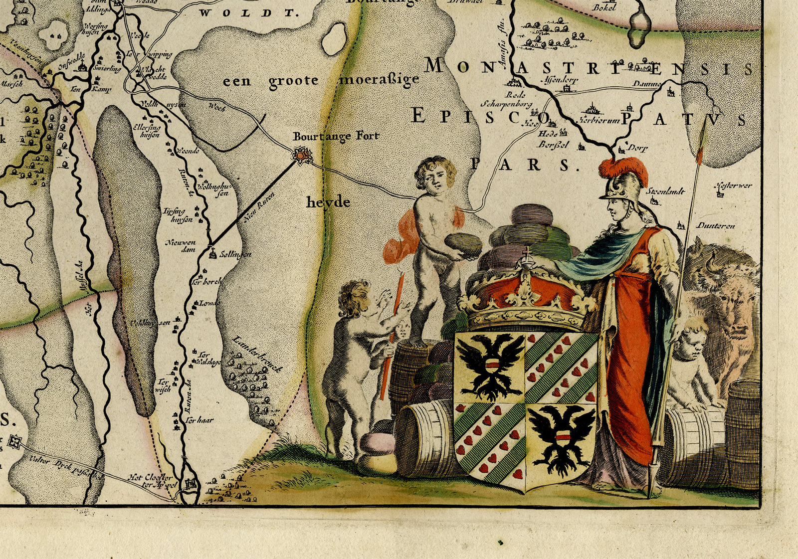 , Antique Map-GRONINGEN-DRENTHE-De Wit-c. 1670-1672, Pictura Antique Prints