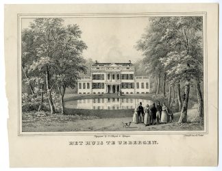 Antique Print-HUIS-TE-UBBERGEN-LITHOGRAPH-Backer-1836