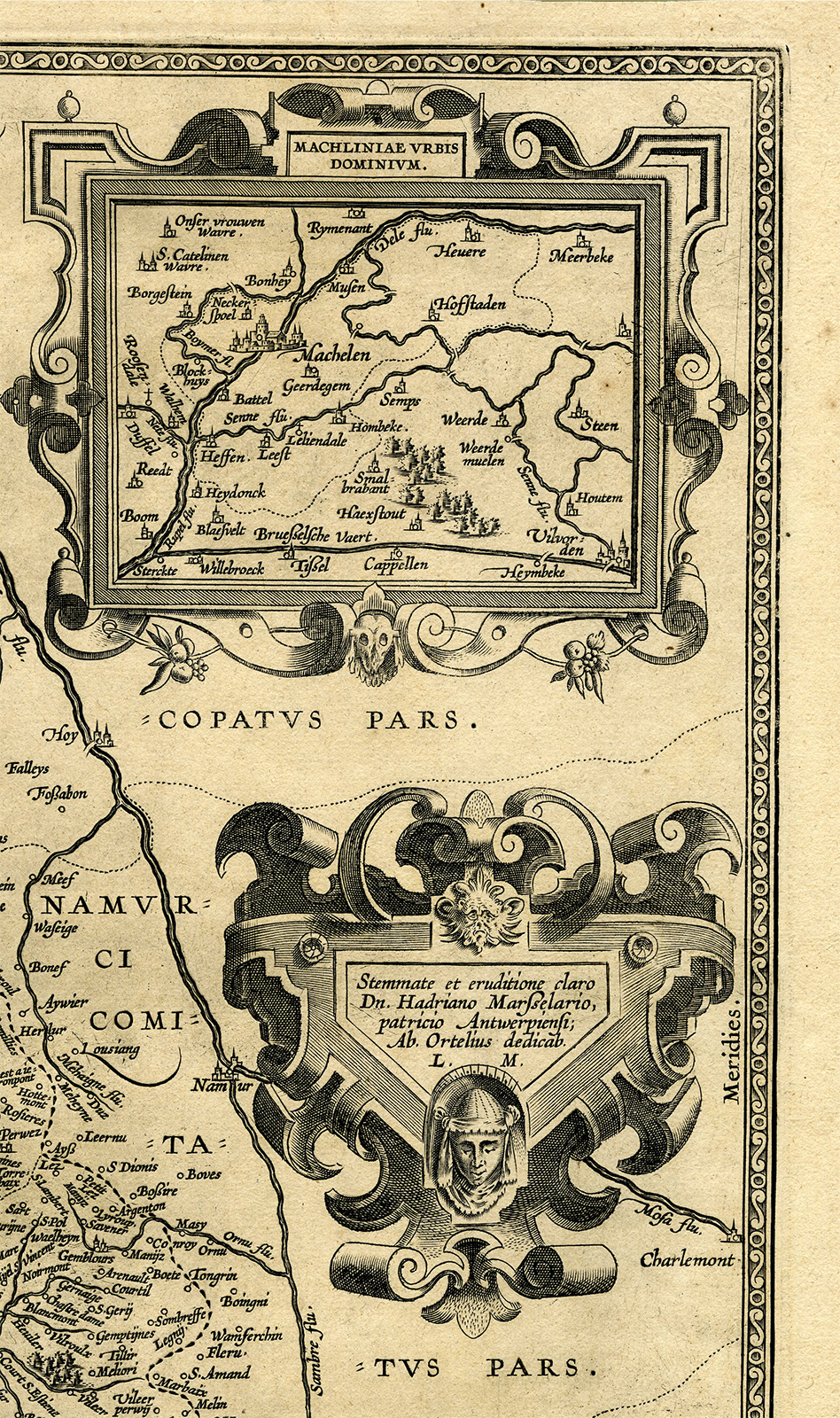 , Antique Map-BRABANTIAE-Hogenberg-Ortelius-1601, Pictura Antique Prints
