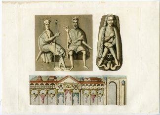 Antique Print-KING-ORNAMENTS-OTTONE I-BARBAROSSA-PL.9-Bonatti-Ferrario-1823
