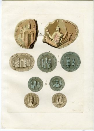 Antique Print-KING-FORTIFICATION-ITALY-SEAL-PL.11-Bramatti-Ferrario-1823