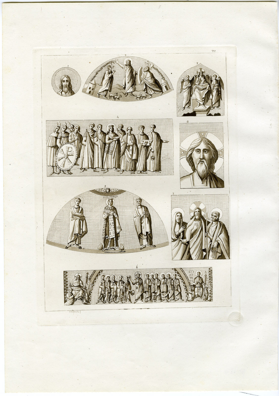 , Antique Print-APOSTLES-JESUS-GOD PL.22-Bonatti-Ferrario-1823, Pictura Antique Prints