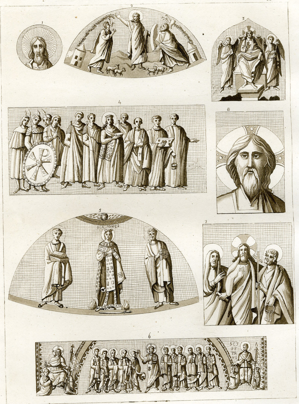 , Antique Print-APOSTLES-JESUS-GOD PL.22-Bonatti-Ferrario-1823, Pictura Antique Prints