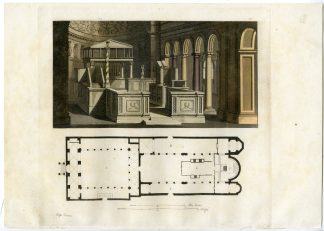 Antique Print-S. CLEMENTE-CHURCH-PLAN-ITALY-PL.26-Giacomo-Ferrario-1823