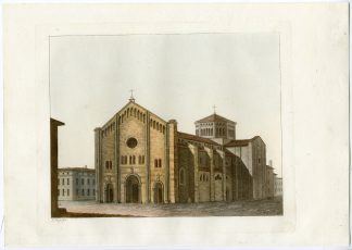 Antique Print-FACADE-PAVIA-SAN MICHELE CHURCH-ITALY-PL.34-Bufsi-Ferrario-1823