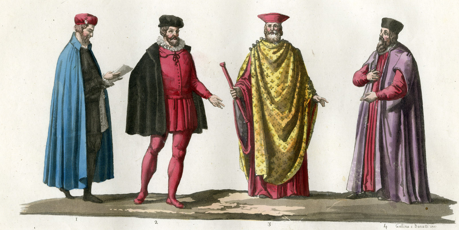 , Antique Print-DUKE-ADMIRAL-GENERAL-SENATOR-VENICE-ITALY-55-Gallina-Ferrario-1823, Pictura Antique Prints