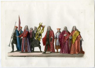 Antique Print-KNIGHT OF THE GOLDEN STOLE-VENICE-ITALY-P.57-Gallina-Ferrario-1823