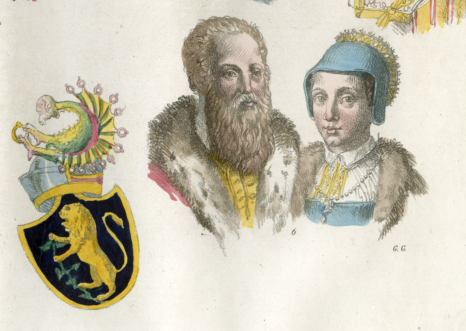 Pco 17335 416x296 Antique Print-PORTRAITS-DUKES-DUCHESSES-SFORZA-PL. 61-Gallina-Ferrario-1823 - Image 2