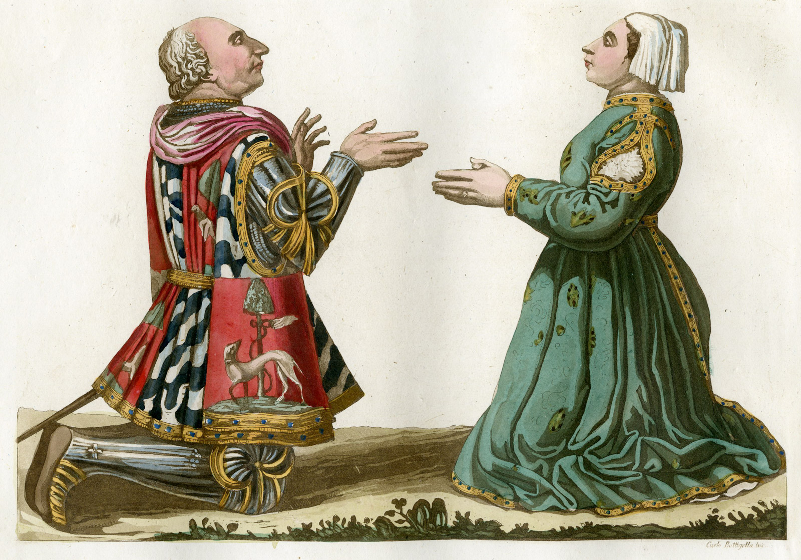 Pco 17337 416x291 Antique Print-DUKE-FRANCESCO-SFORZA-BIANCE MARIA-PL. 62-Bottigella-Ferrario-1823 - Image 2