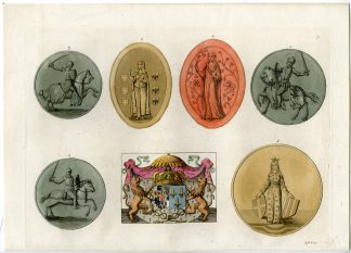Antique Print-COUNTS-SAVOY-HERALDRY-ITALY-PL. 71-Do G.-Ferrario-1823