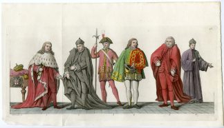Antique Print-DUKE-SENATOR-PAGES-GENOA-ITALY-PL. 73-Bonatti-Ferrario-1823