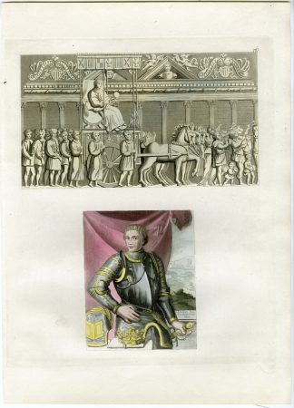 Antique Print-KING ALFSONSO-ARAGON-NAPLES-ITALY-PL. 76-Sala-Ferrario-1823