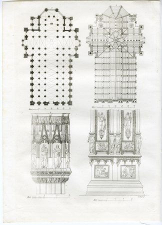Antique Print-ARCHITECTURE-MILAN CATHEDRAL-ITALY-PL. 83-Bussi-Ferrario-1823