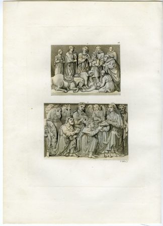 Antique Print-BAS RELIEF- NICOLA DA PISA-ITALY-PL. 93-Gallina-Ferrario-1823