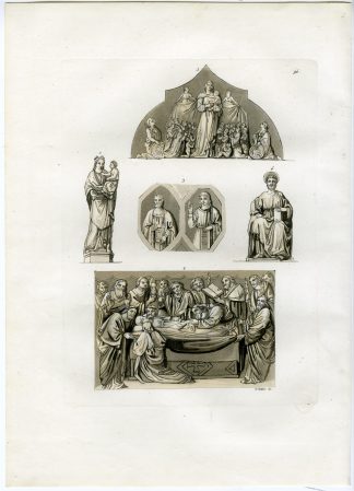 Antique Print-SCULPTURES-PISANO-MARGARITONE D'AREZZO-PL.94-Gallina-Ferrario-1823