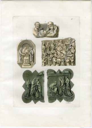 Antique Print-SCULPTURES-PISANO-BALDUCCIO DA PISANO-PL. 95-Gallina-Ferrario-1823