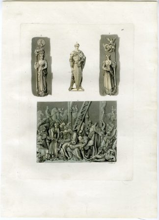 Antique Print-SCULPTURES-DONATELLO-MICHELOZZI-ITALY-PL. 96-Gallina-Ferrario-1823