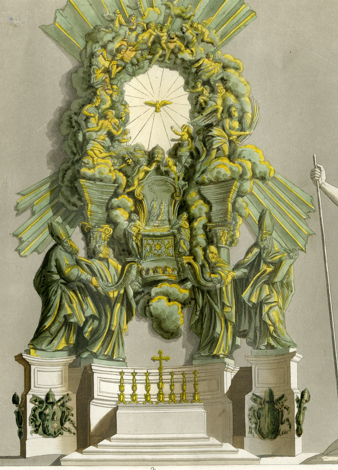 , Antique Print-SCULPTURES-VATICAN-BERNINI-LONGINO-ITALY-101-Bonatti-Ferrario-1823, Pictura Antique Prints
