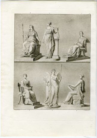 Antique Print-GREEK MYTHOLOGY-TERPISCHORE-PEACE-ITALY-P106-Bramati-Ferrario-1823