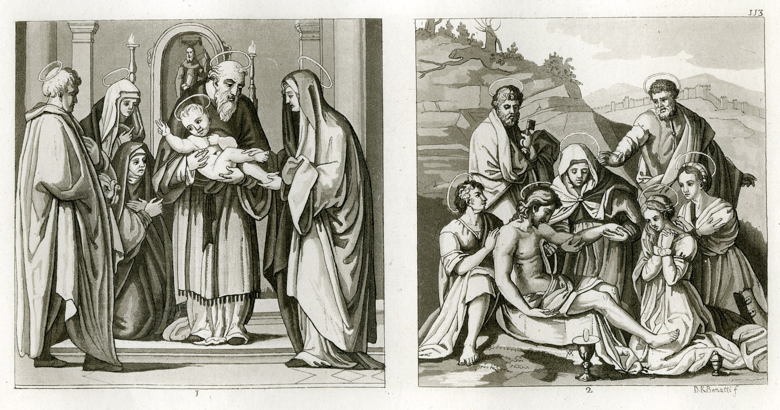 , Antique Print-BARTOLOMMEO-SAN MARCO-DEL SARTO-ITALY-PL.113-Bonatti-Ferrario-1823, Pictura Antique Prints