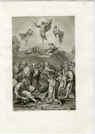 Antique Print-THE TRANSFIGURATION-JESUS-RAPHAEL-PL. 117-Pedraglio-Ferrario-1823