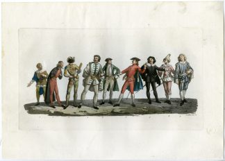 Antique Print-ITALIAN CHARACTER MIMICS-COMMEDIA-PL.120-Gallina-Ferrario-1823
