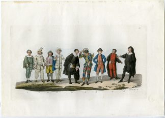 Antique Print-ITALIAN CHARACTER MIMICS-COMMEDIA-PL.121-Gallina-Ferrario-1823