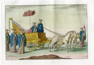 Antique Print-CHINESE-EMPEROR-CHARIOT-Bigatti-Ferrario-1816