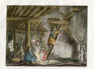 Antique Print-KAMCHADALS-YURT-RUSSIA-Gallina-Ferrario-1818