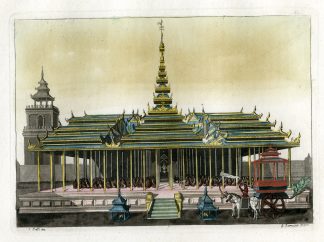 Antique Print-TEMPLE-BURMA-MYANMAR-COURTROOM-Rossi-Zancon-Ferrario-c.1827