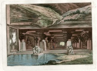 Antique Print-CAVES-OF-ELLORA-DUMAR-LENA-TEMPLE-INDIA-Zancon-Rossi-Ferrario-1816