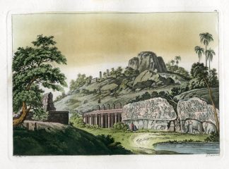 Antique Print-MALAVIPURAM-TEMPLES-SCULPTED-ROCKS-INDIA-Zancon-Ferrario-1816